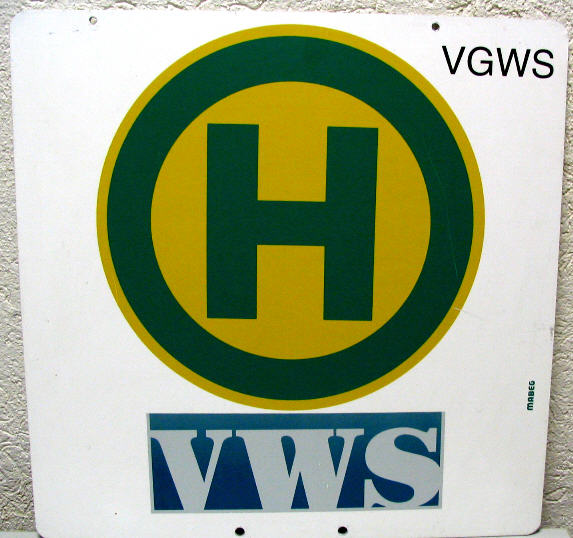 Haltestellen-Schild -  VGWS/VWS